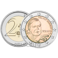 Saksa 2 euron UNC 2018 - Helmut Schmidtin 100. syntymäpäivä - D - München