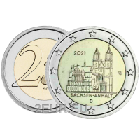 Saksa 2 euroa UNC 2021 - Saksi-Anhalt - F - Stuttgart
