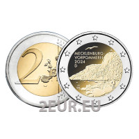 Saksa 2 euroa UNC 2024 - Mecklenburg-Vorpommern - A
