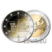Saksa 2 euroa UNC 2025 - 35 vuotta Saksan yhtenäisyyttä - A