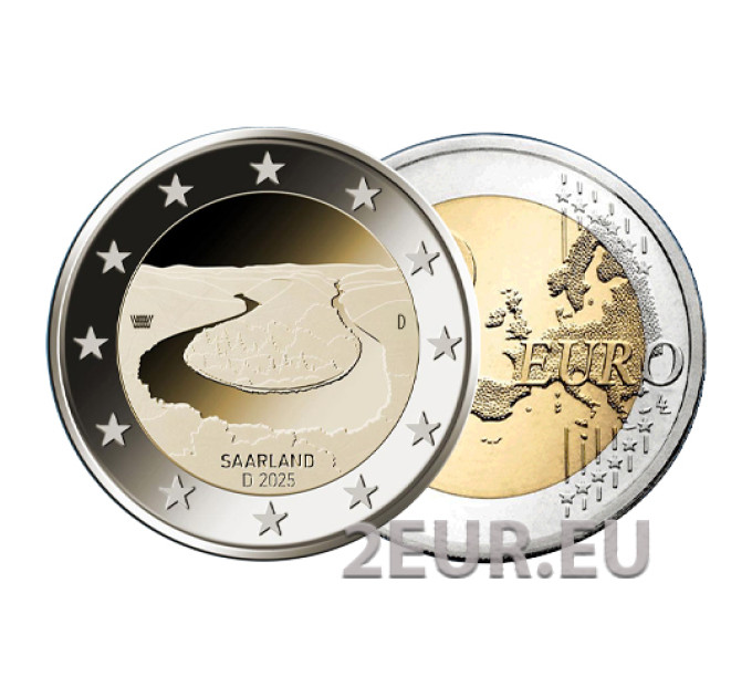 Saksa 2 euroa UNC 2025 - SAARMAA - A