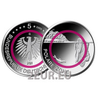 Saksa 5 euron UNC 2021 - Napaalue - G - Karlsruhe