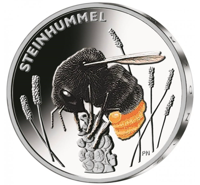 Saksa 5 euron UNC 2024 - Hyönteisten ihana maailma - Red-Tailed Bumblebee