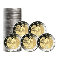 Saksa 2 euroa rullaa UNC 2019 - 30 vuotta Berliinin muurin murtumisesta - 1roll =5x5 ADFGJ