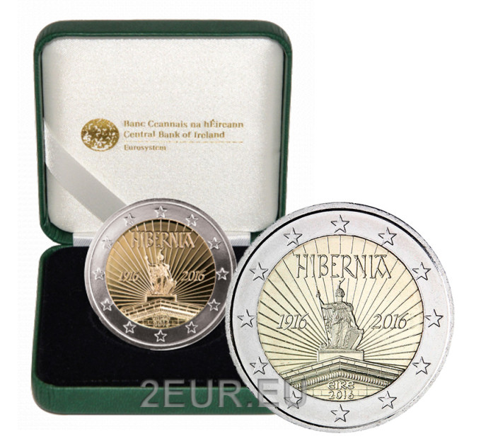 Irlanti 2 euroa proof 2016 - 100 vuotta vuoden 1916 pääsiäisen noususta Irlannissa