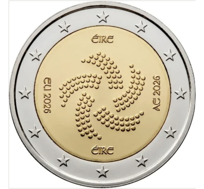 Irlanti 2 euron rulla 2026 - Irlannin EU-puheenjohtajakausi