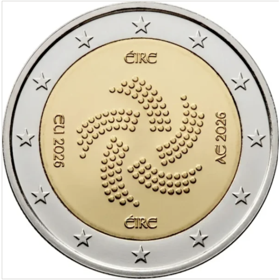Irlanti 2 euron rulla 2026 - Irlannin EU-puheenjohtajakausi Irlanti 2 euron rulla 2026 - Irlannin EU-puheenjohtajakausi