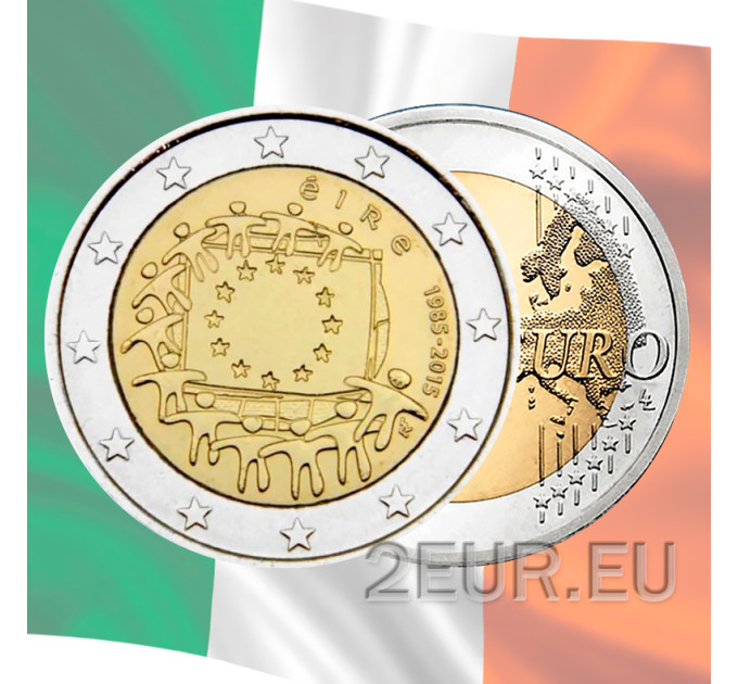 Irlanti 2 euron UNC 2015 - EU:n lipun 30-vuotispäivä
