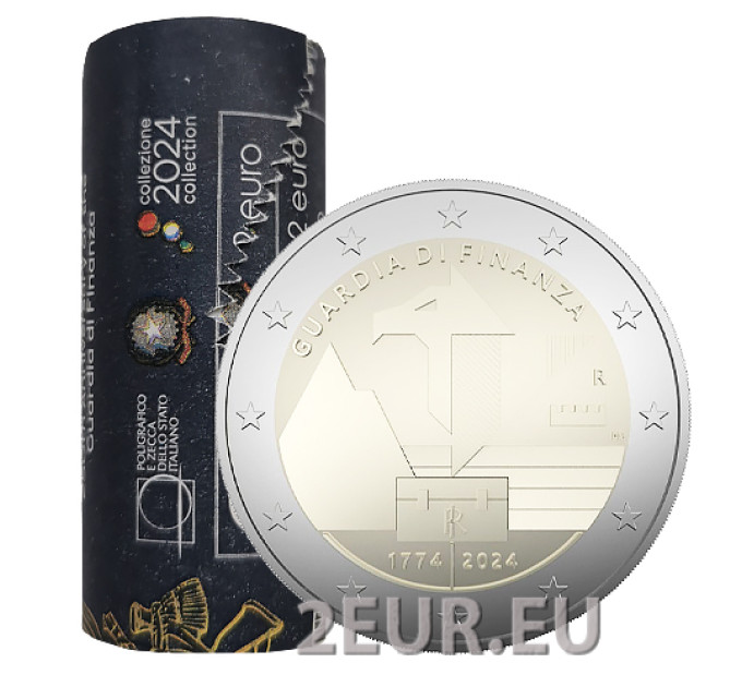 Italia 2 euron UNC rulla 2024 - 250 vuotta talousvartiosta