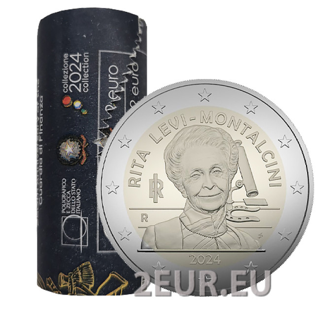 Italia 2 euron UNC rulla 2024 - Rita Levi-Montalcini