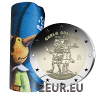 Italia 2 euron UNC roll 2026 - Carlo Collodin syntymän 200-vuotisjuhla