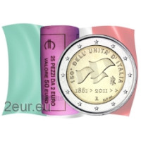 Italia 2 euron UNC rulla 2011 - Italian yhdistymisen 150 vuotta