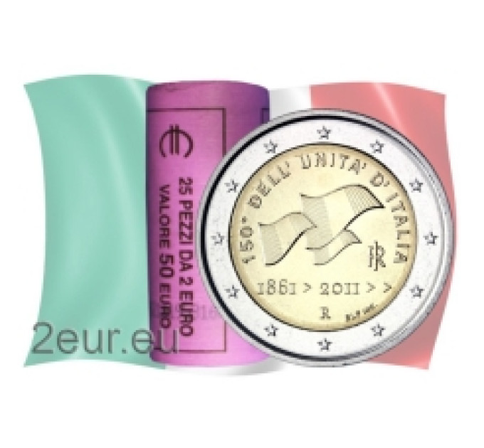 Italia 2 euron UNC rulla 2011 - Italian yhdistymisen 150 vuotta