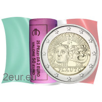 Italia 2 euron UNC rulla 2016 - 2200 vuotta Titus Maccio Plautuksen kuolemasta