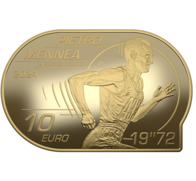 Italia 10 euron hopea 2024 - Yleisurheilun EM - Pietro Mennea
