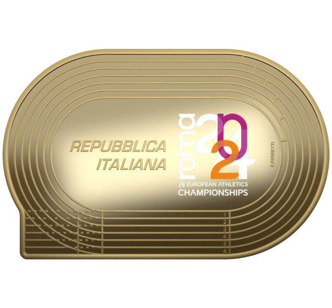 Italia 10 euron hopea 2024 - Yleisurheilun EM - Pietro Mennea