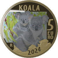 Italia 5 euroa 2024 - Uhanalaiset eläimet - Koala