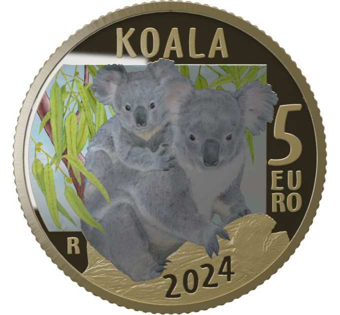 Italia 5 euroa 2024 - Uhanalaiset eläimet - Koala