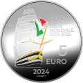 Italia 5 euron hopea PROOF 2024 - Maailman ympäri 2023-2025 Amerigo Vespucci -aluksella