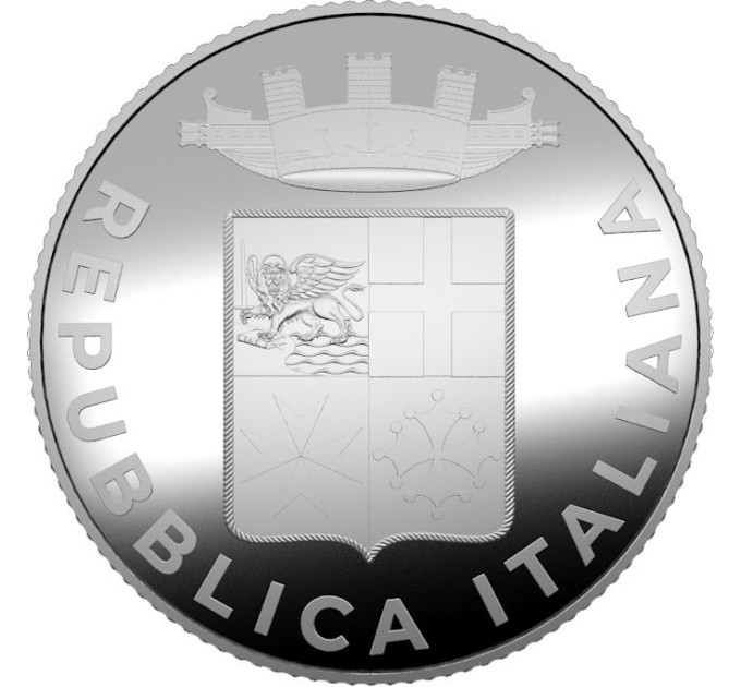 Italia 5 euron hopea PROOF 2024 - Maailman ympäri 2023-2025 Amerigo Vespucci -aluksella
