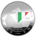 Italia 5 euron hopea PROOF 2024 - Talousvartioston perustamisesta tulee kuluneeksi 250 vuotta