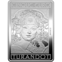 Italia 5 euron hopea PROOF 2024 - 100 vuotta Giacomo Puccinin kuolemasta
