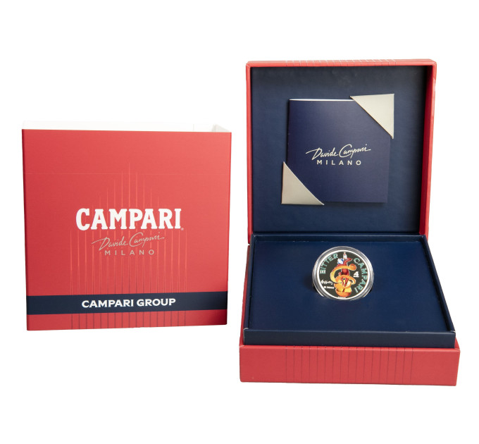 Italia 4 euron hopea BU 2025 - Campari-hopea