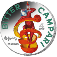 Italia 4 euron hopea BU 2025 - Campari-hopea