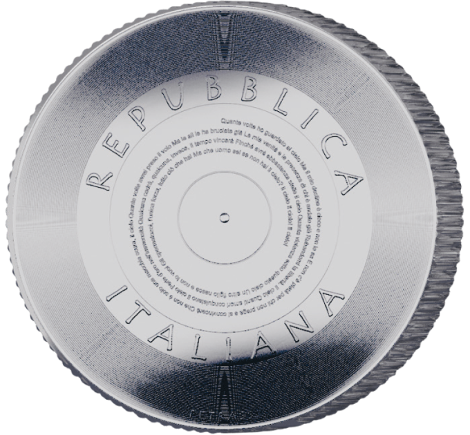 Italia 5 euroa BU 2025 - Italialaisia ​​lauluja – The Sky, Renato Zero
