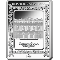 Italia 5 euron hopea PROOF 2025 - Italialainen ooppera - La Scala -teatteri - Bellinin Norma