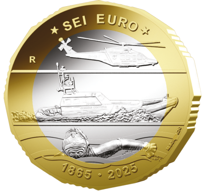 ITALIA 6 EURO BU 2025 - Satamaviranomaisen 160-vuotisjuhla - Rannikkovartiosto