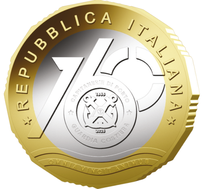 ITALIA 6 EURO BU 2025 - Satamaviranomaisen 160-vuotisjuhla - Rannikkovartiosto