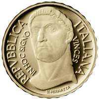 Italia 10 euron kultaa PROOF 2021 - Sarja Rooman keisarit - Costantino