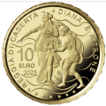Italia 10 euron kultaa PROOF 2023 - Italian suihkulähteet - Casertan kuninkaallinen palatsi - Dianan ja Actaeonin suihkulähde