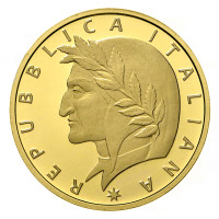 Italia 20 euron kulta proof 2021 - 700 vuotta Dante Alighierin kuolemasta