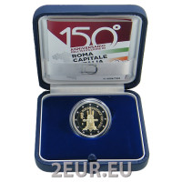 Italian 2 euron proof 2021 - 150 vuotta Rooman kaupungin julistamisesta Italian pääkaupungiksi