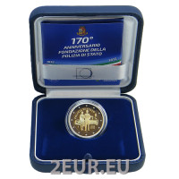 Italian 2 euron proof 2022 - 170 vuotta Italian kansallisen poliisin perustamisesta