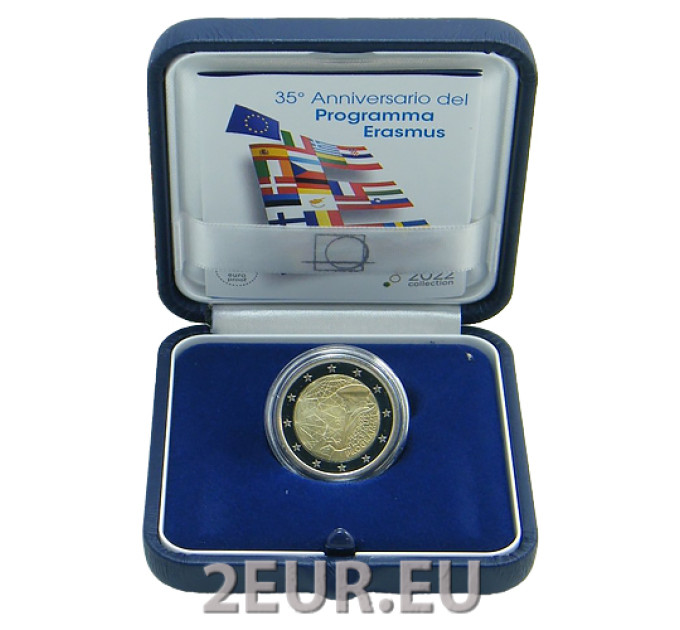 Italian 2 euron proof 2022 - 35 vuotta Erasmus-ohjelmaa