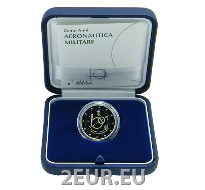 Italian 2 euron proof 2023 - 100 vuotta Italian ilmavoimista