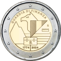 Italia 2 euron UNC 2024 - 250 vuotta talousvartijaa