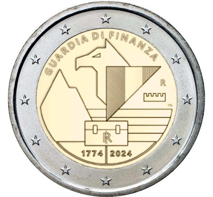 Italia 2 euron UNC 2024 - 250 vuotta talousvartijaa