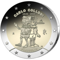 Italia 2 euron UNC 2026 - Carlo Collodin syntymän 200-vuotisjuhla