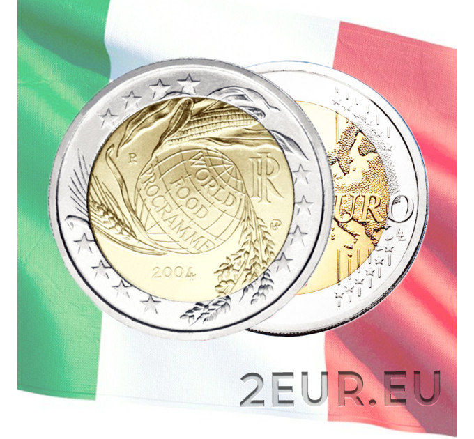 Italia 2 euron UNC 2004 - Maailman elintarvikeohjelma