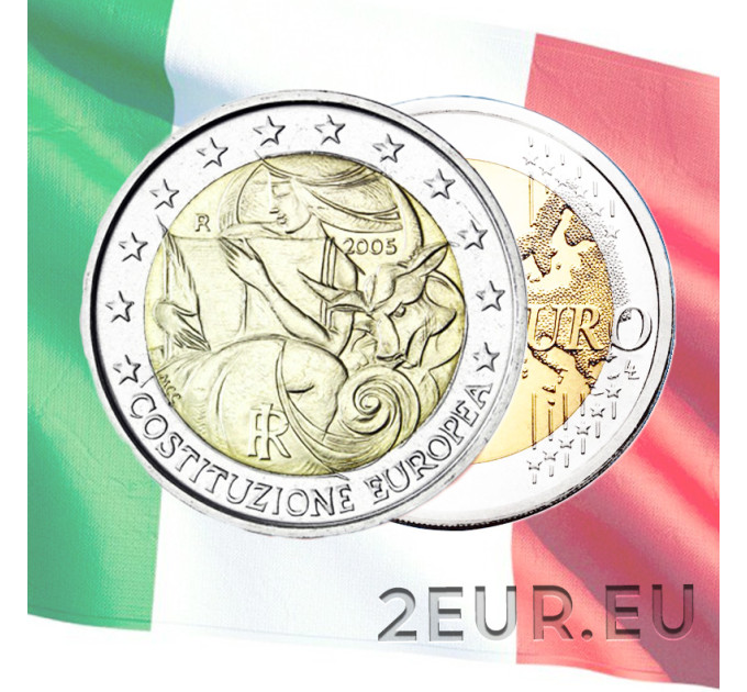 Italia 2 euron UNC 2005 - Euroopan perustuslain 1. vuosipäivä