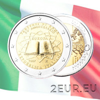Italia 2 euron UNC 2007 - Rooman sopimuksen 50 vuotta