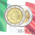 Italia 2 euron UNC 2012 - 10 vuotta eurokäteistä