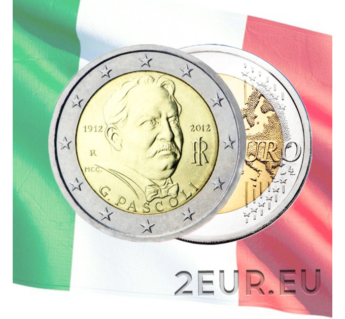 Italia 2 euron UNC 2012 - 100 vuotta Giovanni Pascolin kuolemasta