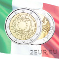Italia 2 euron UNC 2015 - EU:n lipun 30-vuotispäivä
