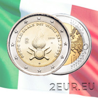 Italia 2 euron UNC 2020 - kansallisen palokunnan 80-vuotisjuhla