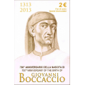 Italia 2 euron BU 2013 - GIOVANNI BOCCACCION 700. SYNTYMÄPÄIVÄ